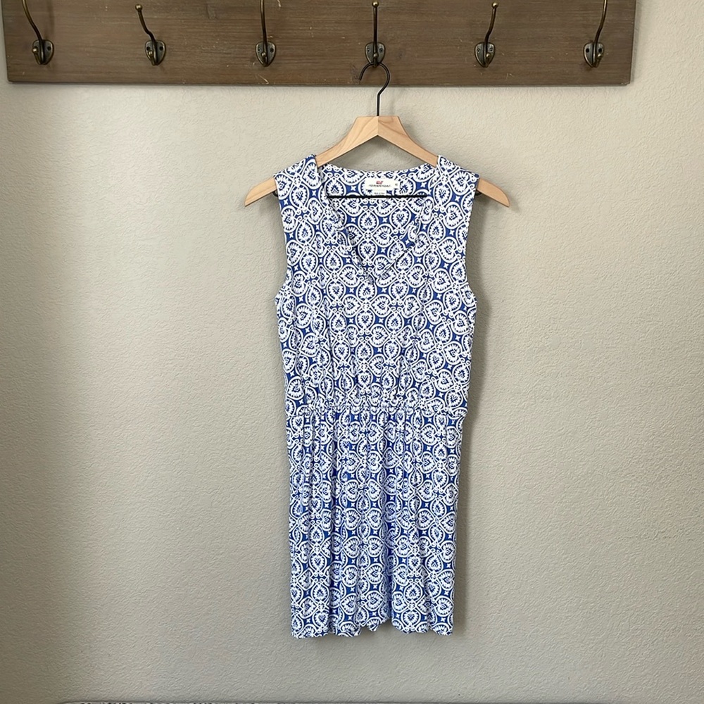 Vineyard Vines Blue and White Dress